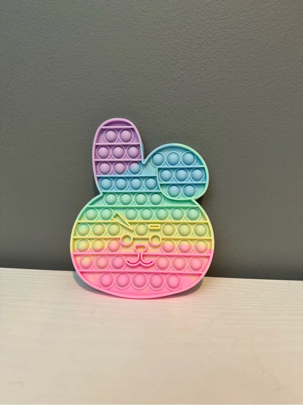 Pastel Rainbow Bunny Pop-It Sensory Fidget Toy - Kids